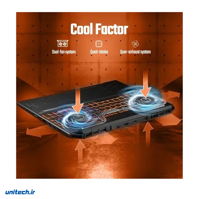 لپ تاپ 16 اینچی ایسر مدل Nitro V 16 ANV1671760Qi7 14650HX16GB DDR5 5600MHz512GB SSDRTX4050FHD 165Hz10